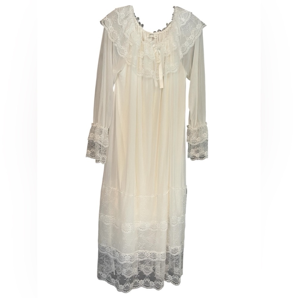 Palace Home White Lace Regency Nightgown S Bridgerton Romantic Cottagecore - Picture 4 of 11